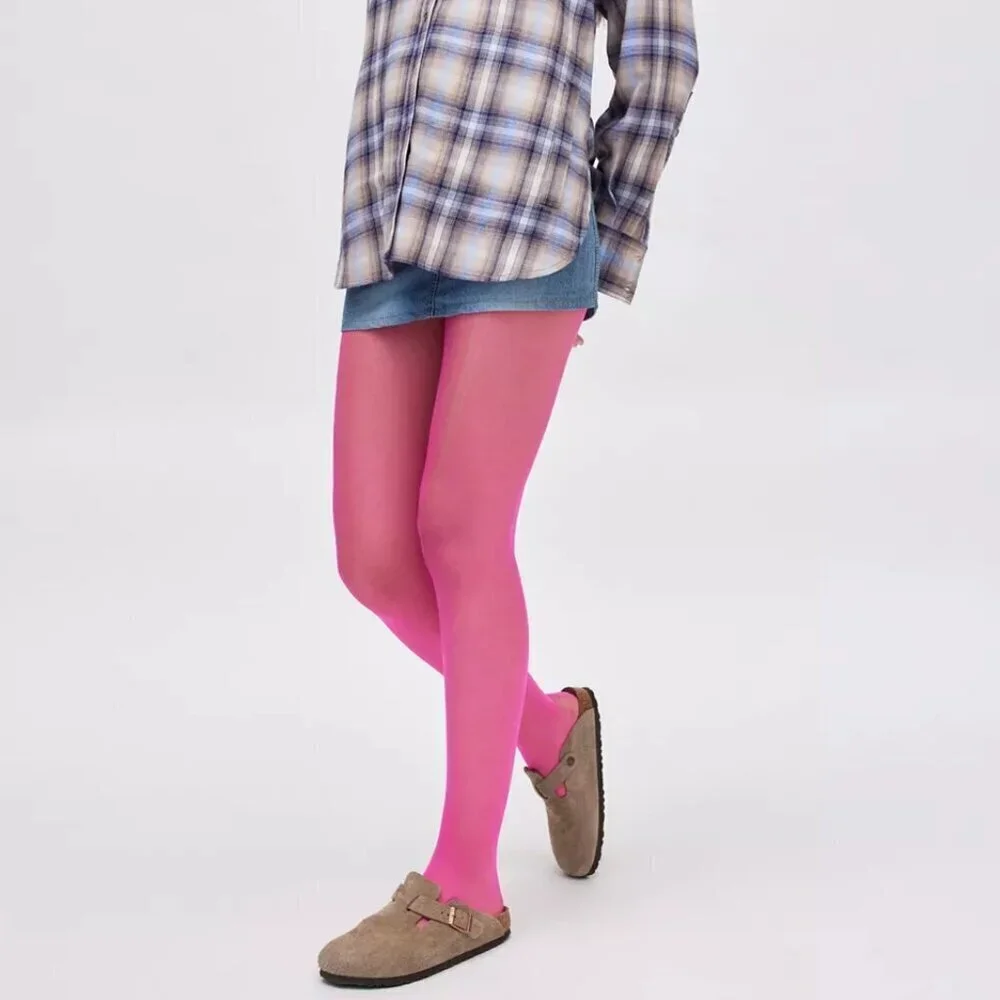NWT Urban Outfitters Distressed Pink Ripped Tights